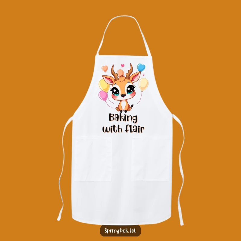 Funny Springbok Balloon Juggler Apron - Chef Springbok's Hilarious Cooking Accessory