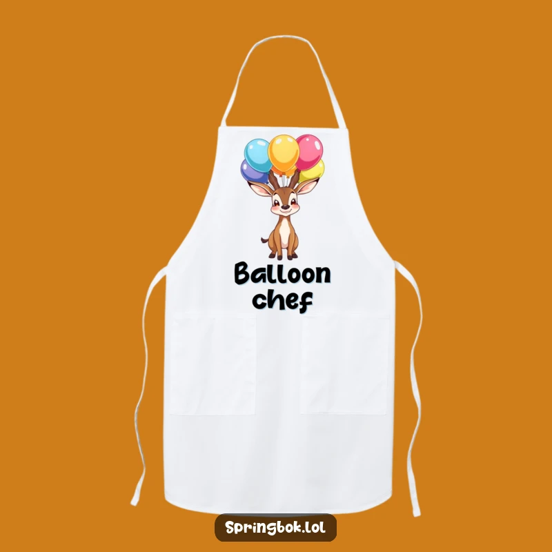 Funny Springbok Apron: Balloon Balance Master - Gift for Proud Cooks