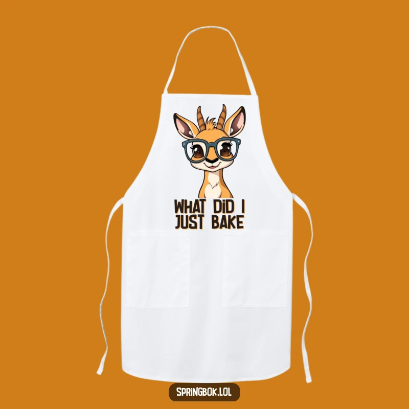 Funny Bewildered Springbok Apron: Cook With a Smile and Some Confusion
