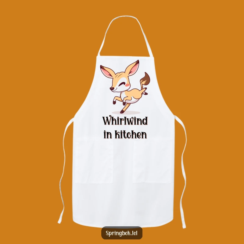 Funny Springbok Cartwheel Apron: Hilarious Kitchen Fun for Chefs