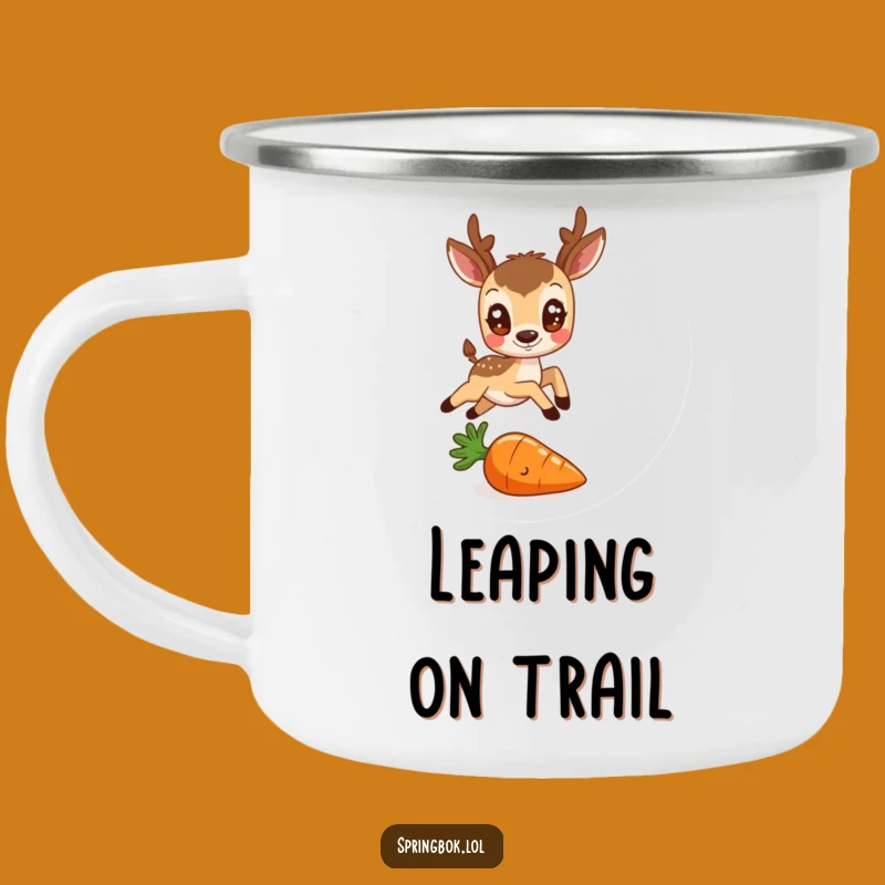 Funny Antelope & Carrot Camping Mug: Sip Joyfully with This Gift!