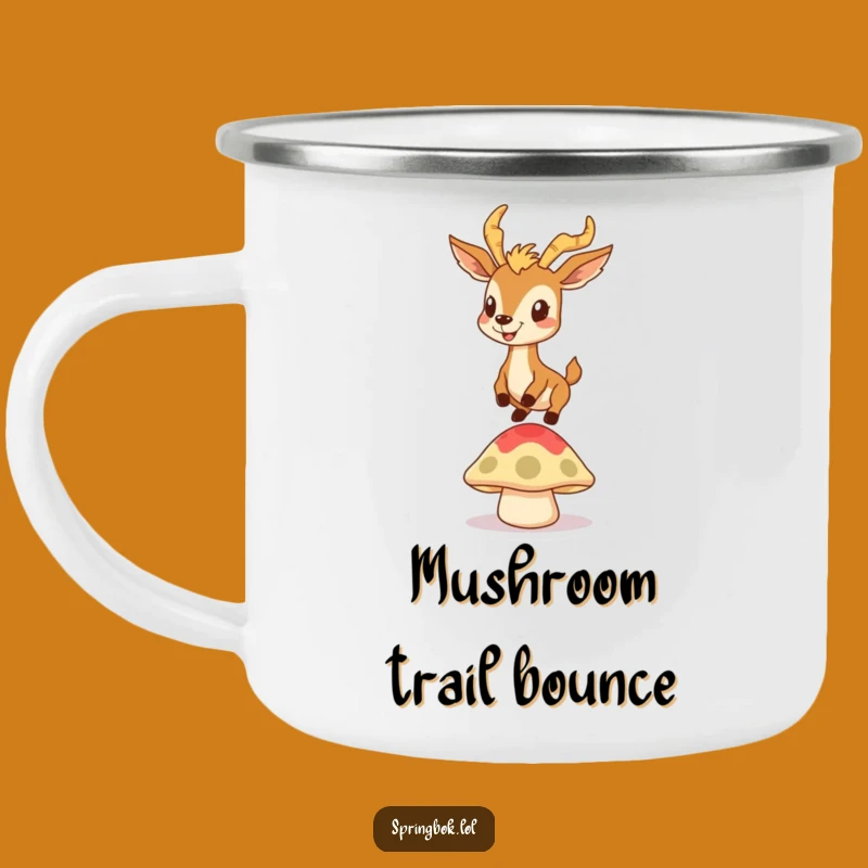 Funny Springbok Mushroom Camping Mug: Bounce Around with This Gift!