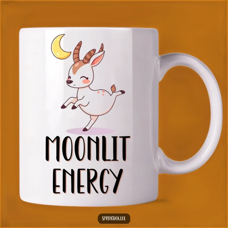 Funny Springbok Moon Cartwheel Mug: Joyful Night, Perfect Funny Gift