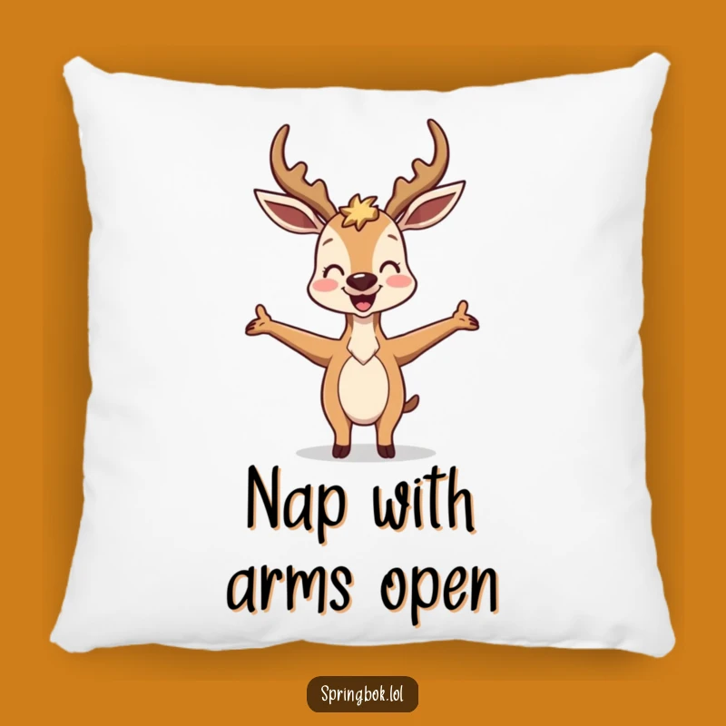 Cozy Funny Antelope Pose Pillow - Comfy & Hilarious Accent