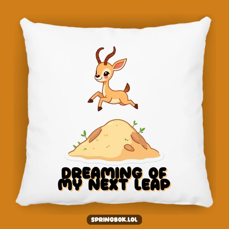 Funny Antelope Leap Pillow: Cozy Joyful Accent, Adorable Funny Throw Pillow Gift