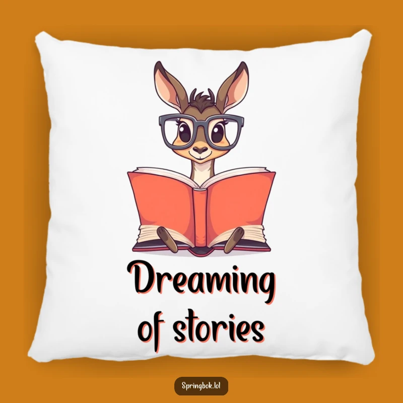 Comfortable Funny Springbok Glasses Pillow: Cozy Up with a Good Book