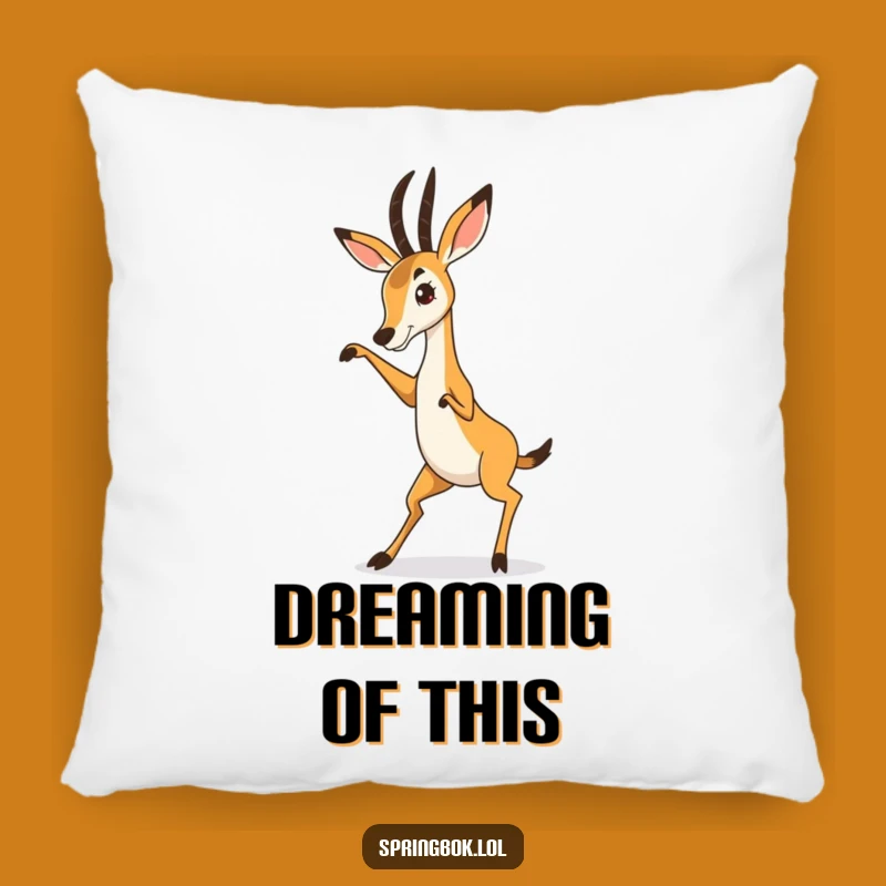 Funny Springbok Pillow: Add Hilarious Animal Dance Comfort and Whimsy to Your Cozy Space