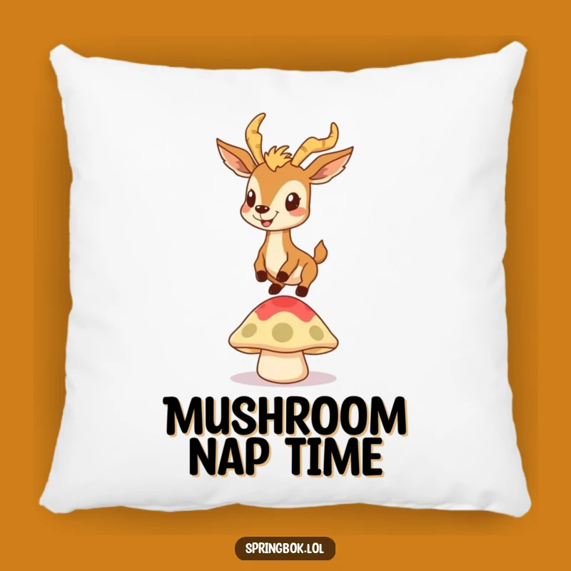 Funny Springbok Mushroom Pillow: Cozy Bounce with This Fun Gift!