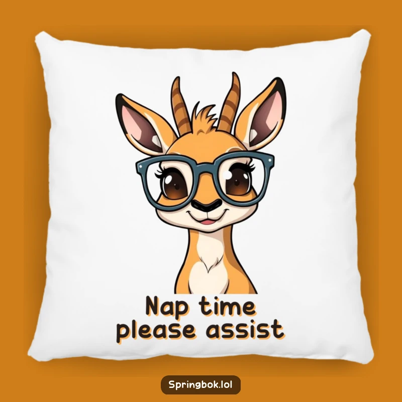 Funny Bewildered Springbok Pillow: Snuggle Up With This Hilarious Design