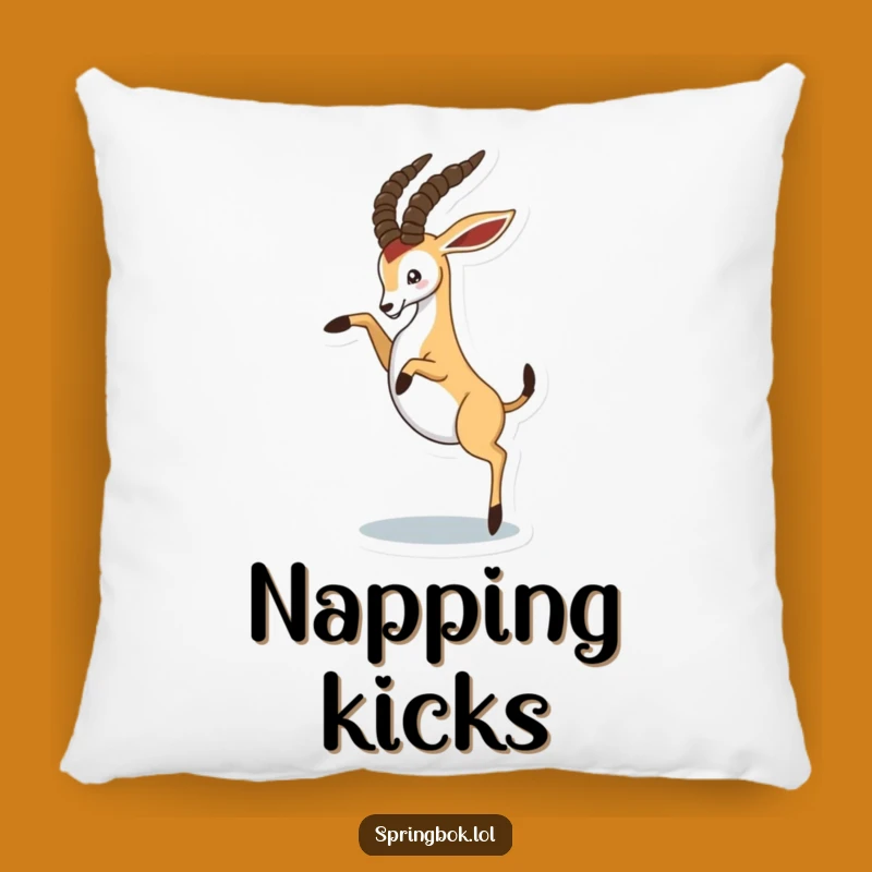 Funny Playful Springbok Pillow - Comfy & Energetic Accent