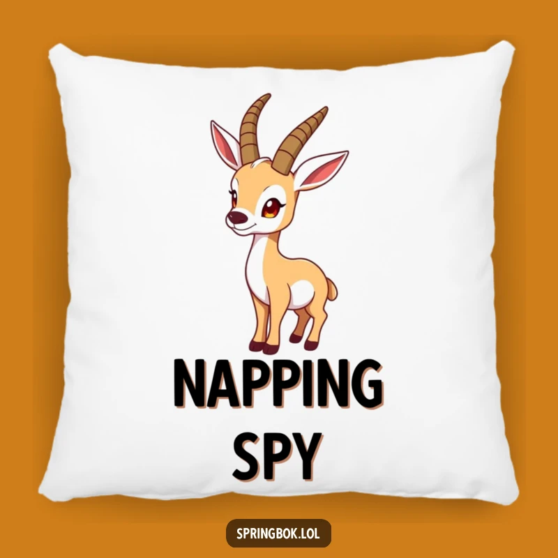 Funny Look-Back Springbok Pillow: Cozy Comfort & Curious Charm