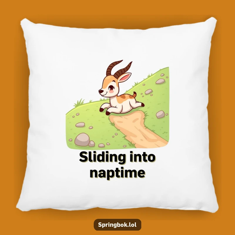 Funny Springbok Sliding Pillow: Soft and Hilarious Cushion for Cozy Comfort and Playful Vibes