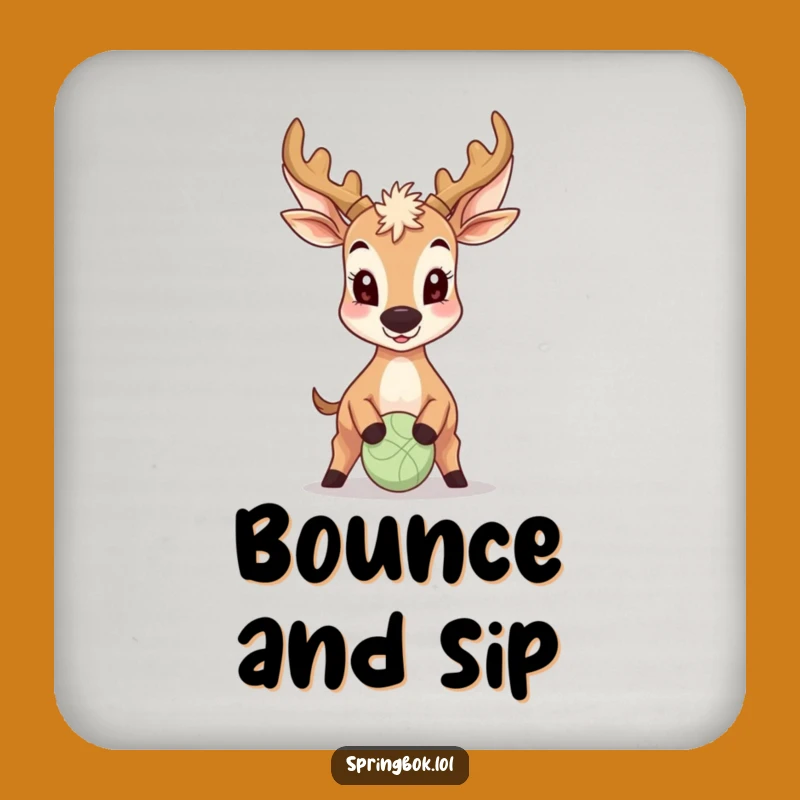 Funny Antelope Ball Bounce Coaster - Protect Surfaces with Humor