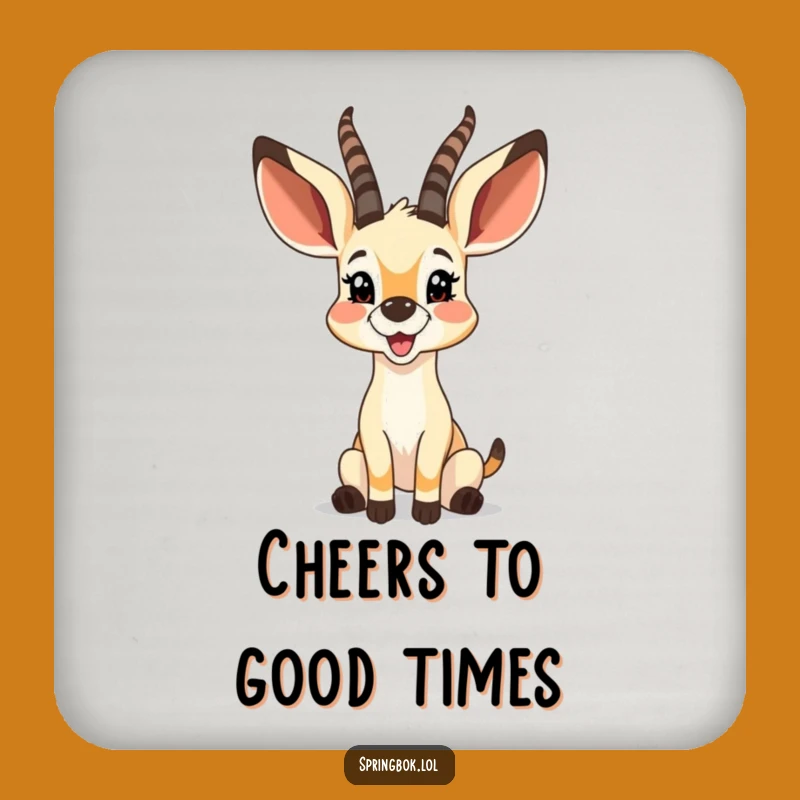 Funny Glee Springbok Coaster: Protect Surfaces With a Twitch of Joy