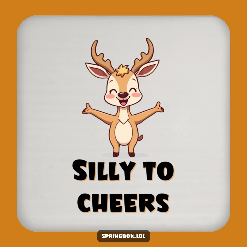 Funny Antelope Pose Coaster - Add Humor to Your Table