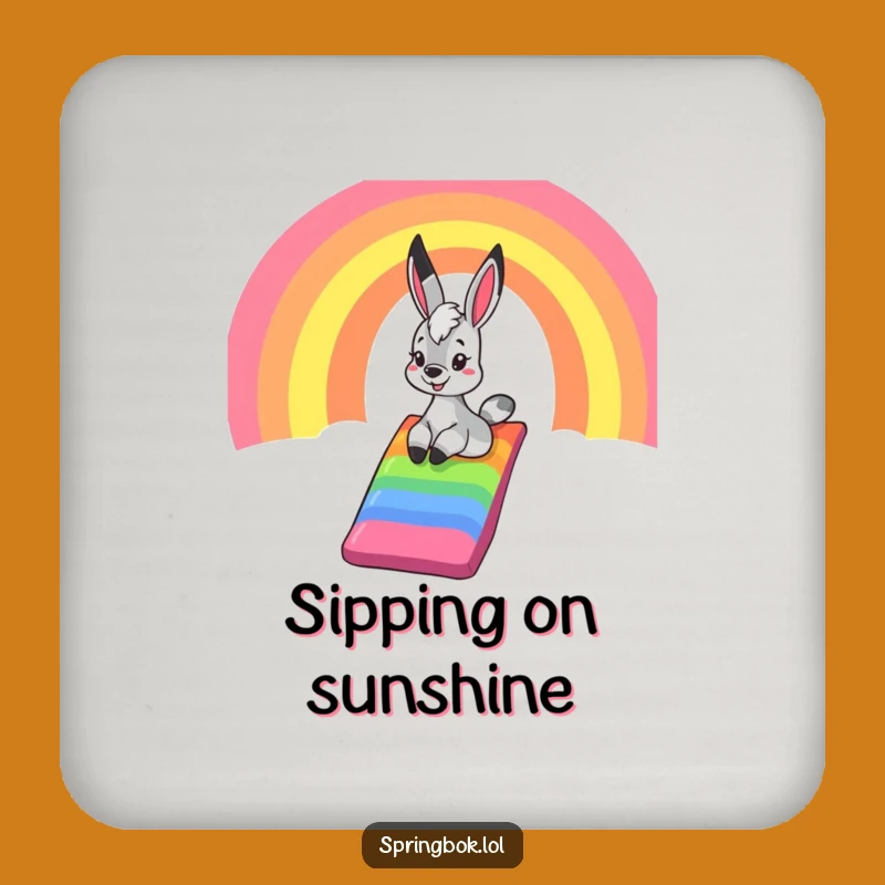 Funny Springbok Rainbow Slide Coaster: Protects Surfaces with Fun!