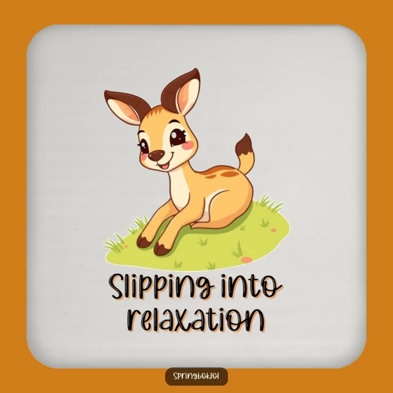 Funny Springbok Hill Slide Coaster - Springbok's Grinning Surface Protector