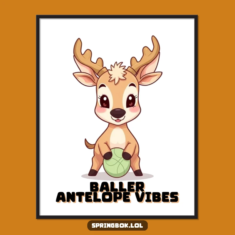 Funny Antelope Ball Nose Poster: Hilarious Wall Art for Your Home