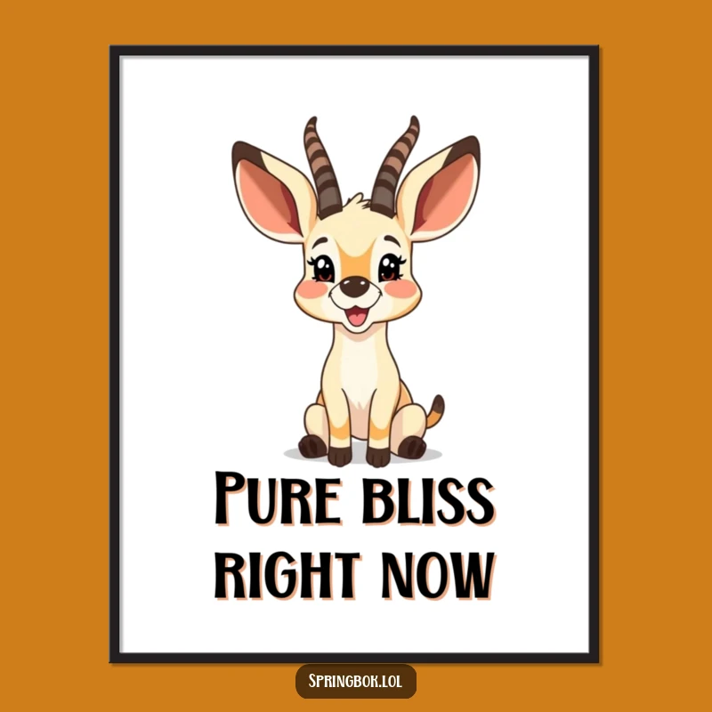 Funny Glee Springbok Poster: Uplifting Wall Art for a Happy Home