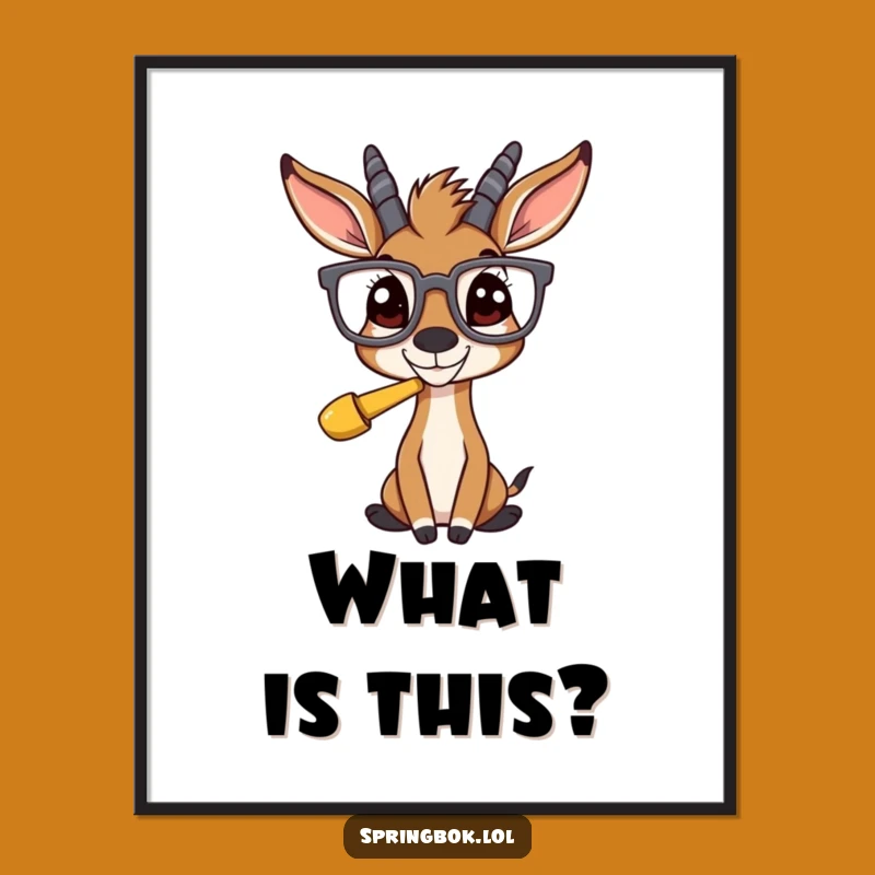 Funny Springbok Glasses Poster: Hilarious Wall Art for a Laugh