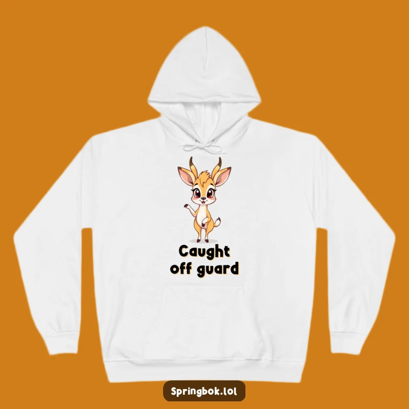 Funny Surprised Springbok Hoodie: Cozy Comfort & Hilarious Reaction
