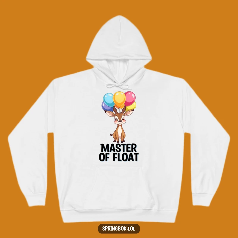 Cozy Funny Hoodie: Proud Springbok Balloon Balance - Unique Gift