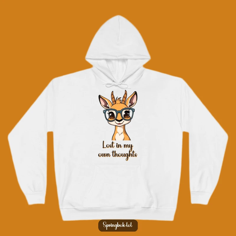 Funny Bewildered Springbok Hoodie: Cozy Up With This Hilarious Animal Design