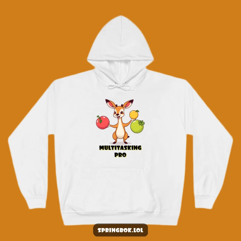 Funny Springbok Juggling Hoodie: Cozy Up in Enthusiastic Style