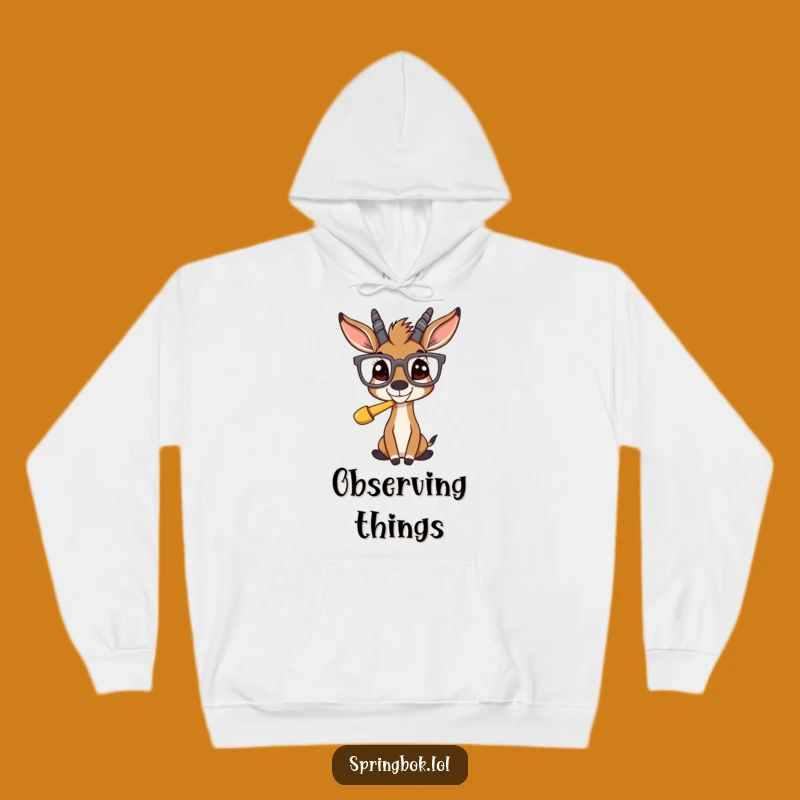 Funny Springbok Glasses Hoodie: Cozy Up in Hilarious Springbok Style