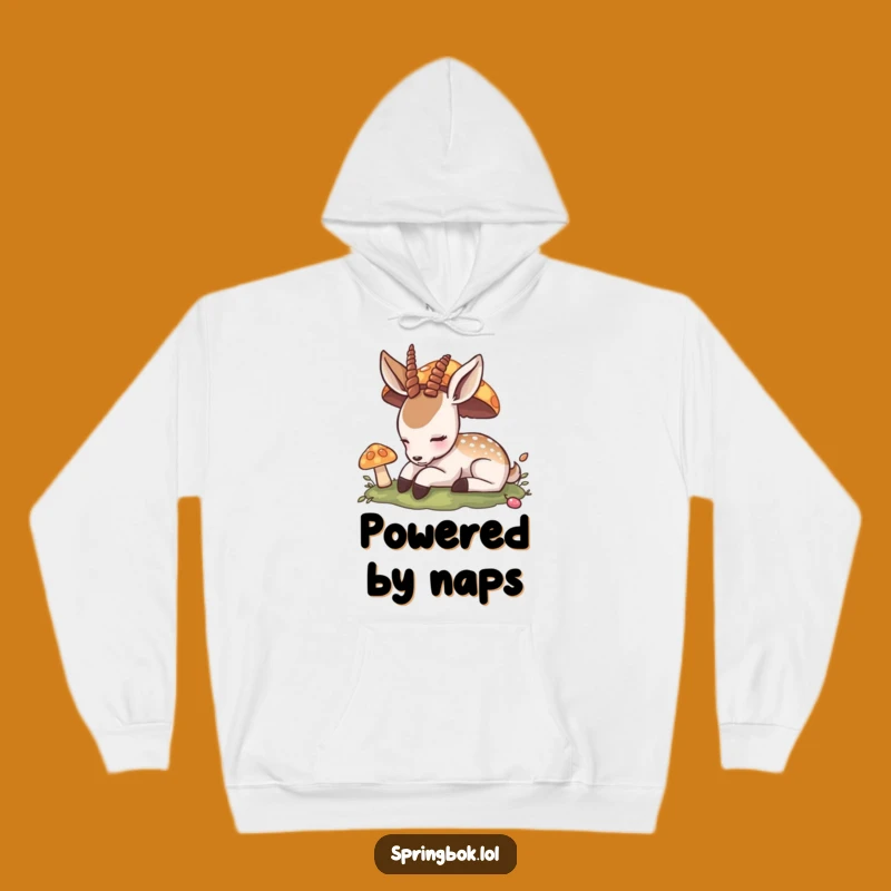 Funny Napping Antelope Hoodie: Peaceful Mushroom Slumber Sweatshirt, Great Funny Gift!