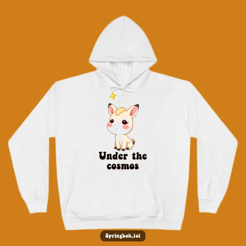 Funny Starry Sky Springbok Hoodie: Cozy Dreams Under the Stars
