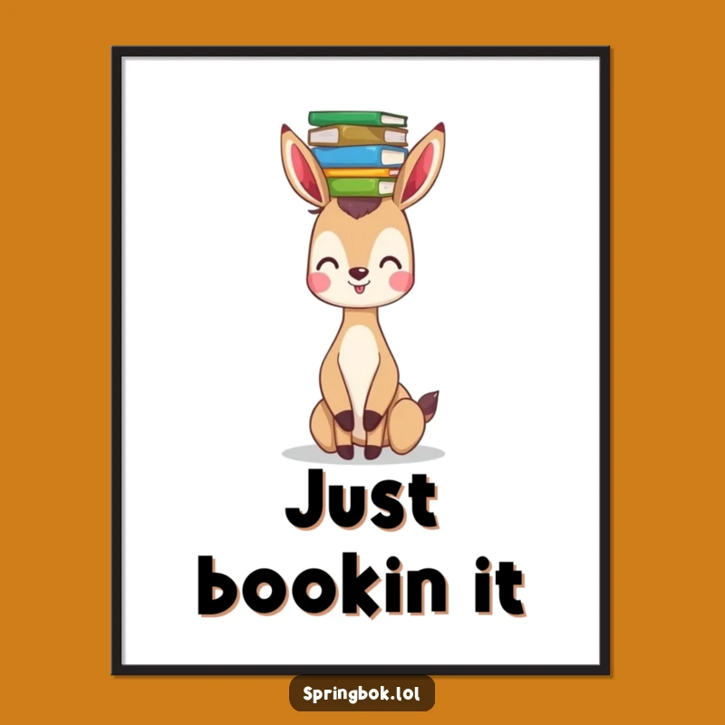 Funny Free Printable Wall Art: Springbok Book Balance, Hilarious Downloadable Home Decor