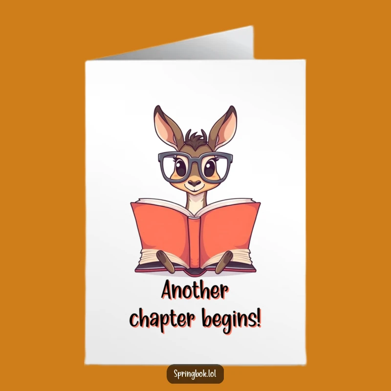 Free Printable Birthday Card: Bookish Springbok for a Smart, Funny Downloadable Gift!