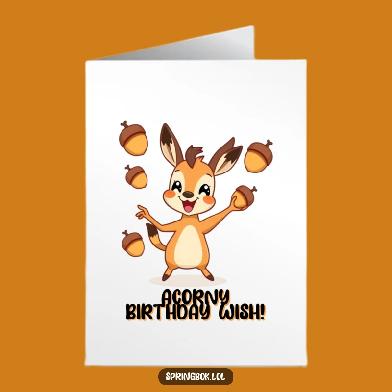Free Printable Springbok Juggling Card: Funny Birthday Downloadable Gift for Laughs