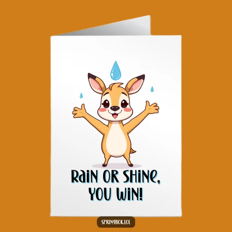Springbok Raindrop Congrats: Free Printable Card, Downloadable Joyful Wishes!