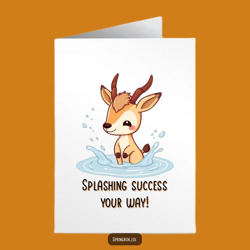 Springbok Splash Congrats: Free Printable Card, Downloadable Joyful Humor!