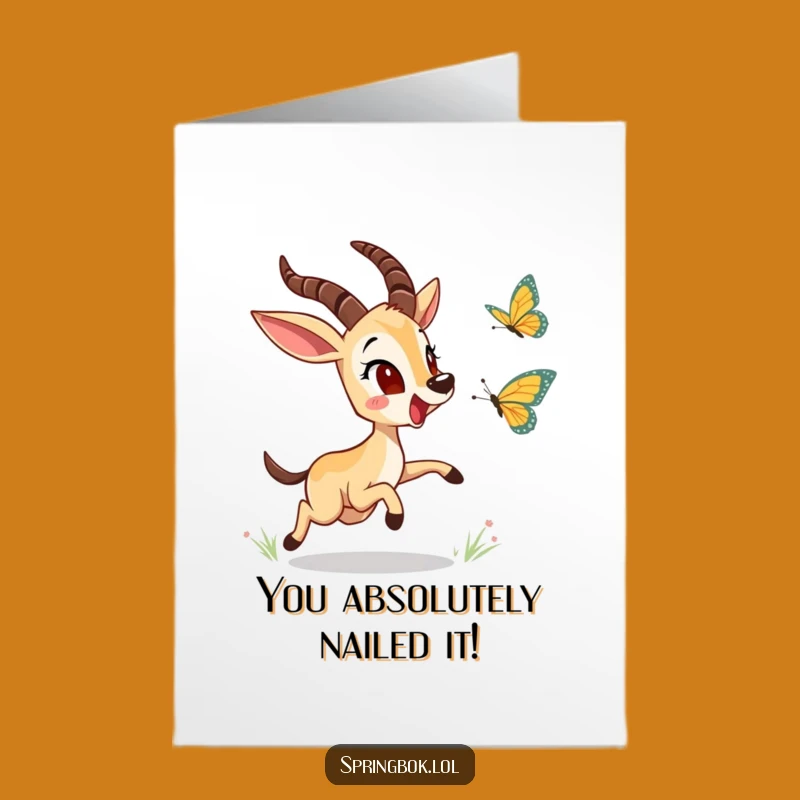 Free Printable Springbok Butterfly Hugs Congrats Card - Downloadable Joyful Gift