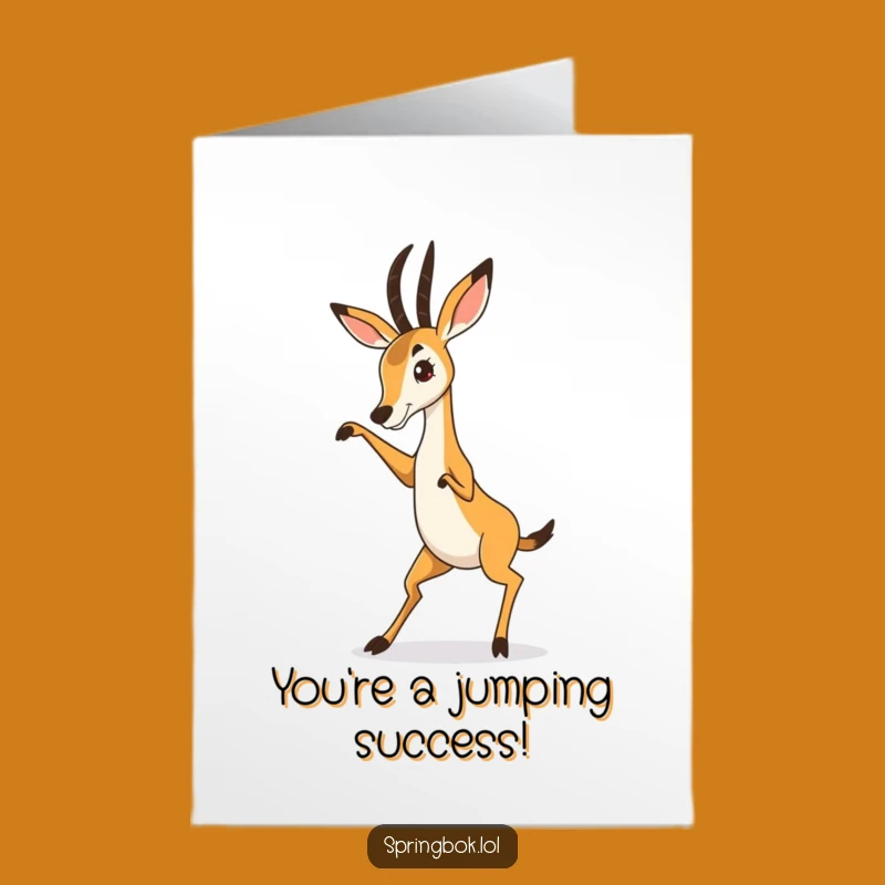 Free Printable Congrats Card: Springbok's Silly Dance for Joyful Celebrations