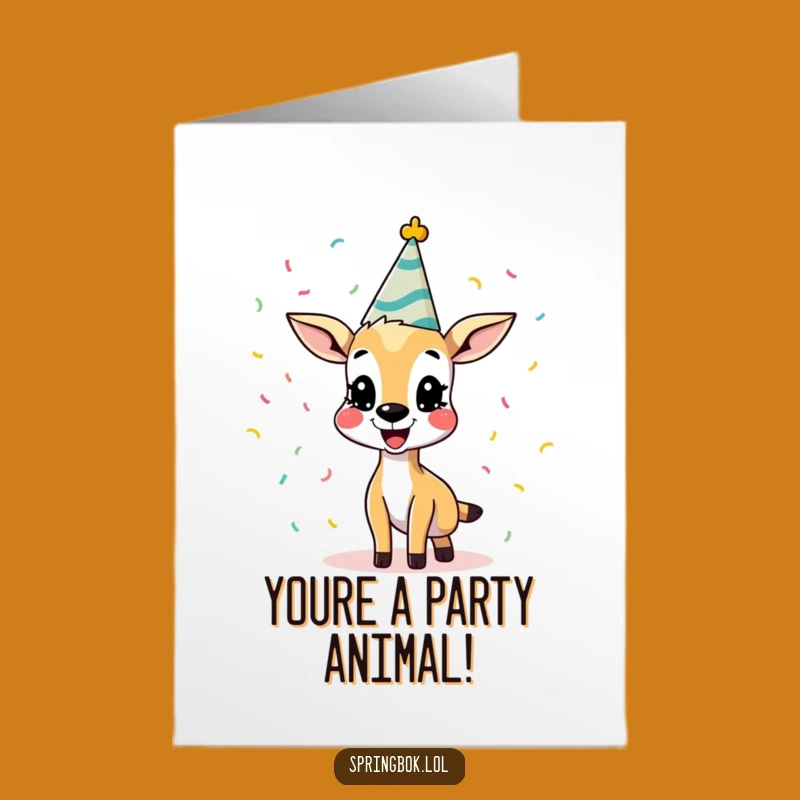 Free Printable Congratulations Card: Springbok Cheers, Humorous Downloadable Party