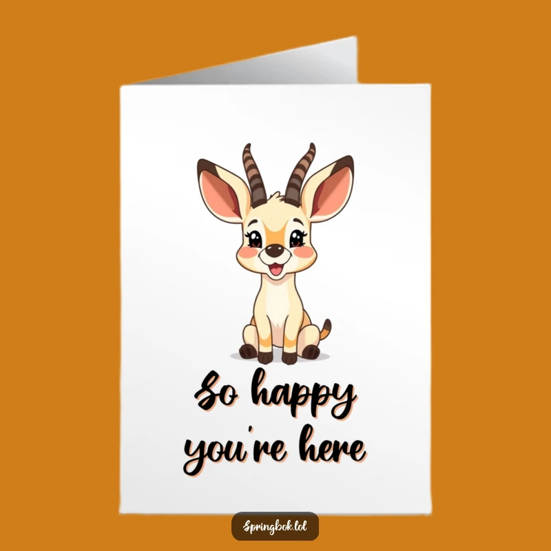 Free Printable Thank You Card: Glee Springbok Big Ears Funny Downloadable Gift