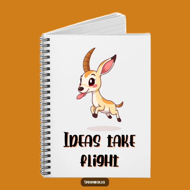 Funny Springbok Tongue Out Notebook: Capture Your Energetic Ideas