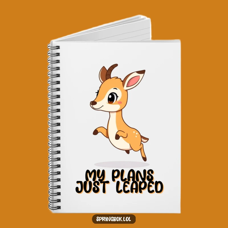 Funny Surprised Hop Springbok Notebook: Capture Your Surprising Thoughts