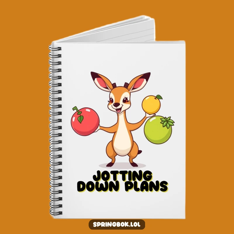 Funny Springbok Juggling Notebook: Capture Your Enthusiastic Ideas