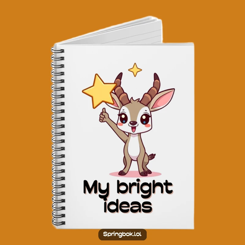 Funny Springbok Star Notebook: Triumphant Ideas, Perfect Funny Gift
