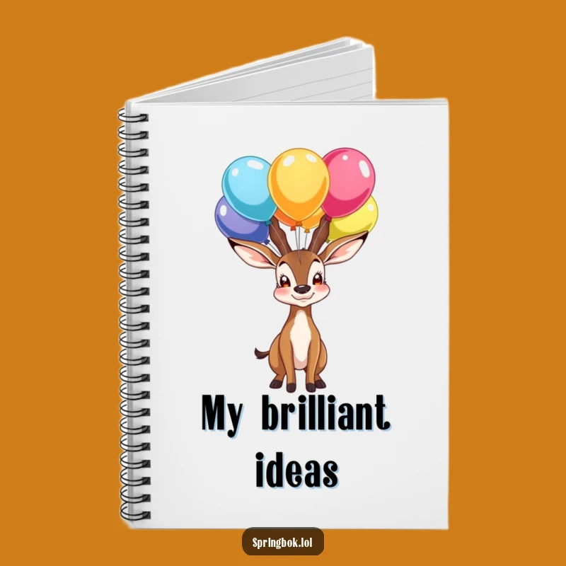 Funny Springbok Notebook: Balloon Balancing Act - Journal for Proud Minds
