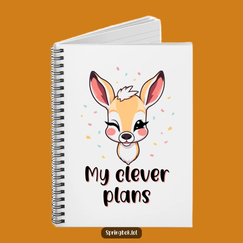 Funny Winking Springbok Notebook: Jot Down Party Ideas with Festive Flair