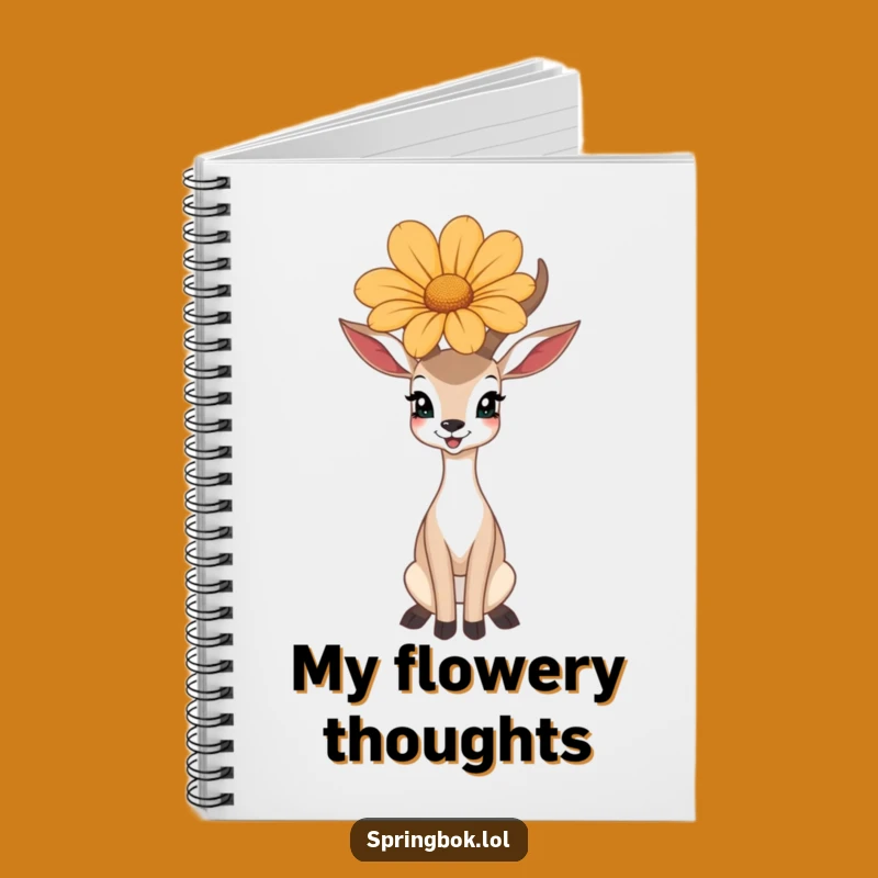 Funny Antelope Journal: Flower Balance Notebook, Perfect Funny Gift