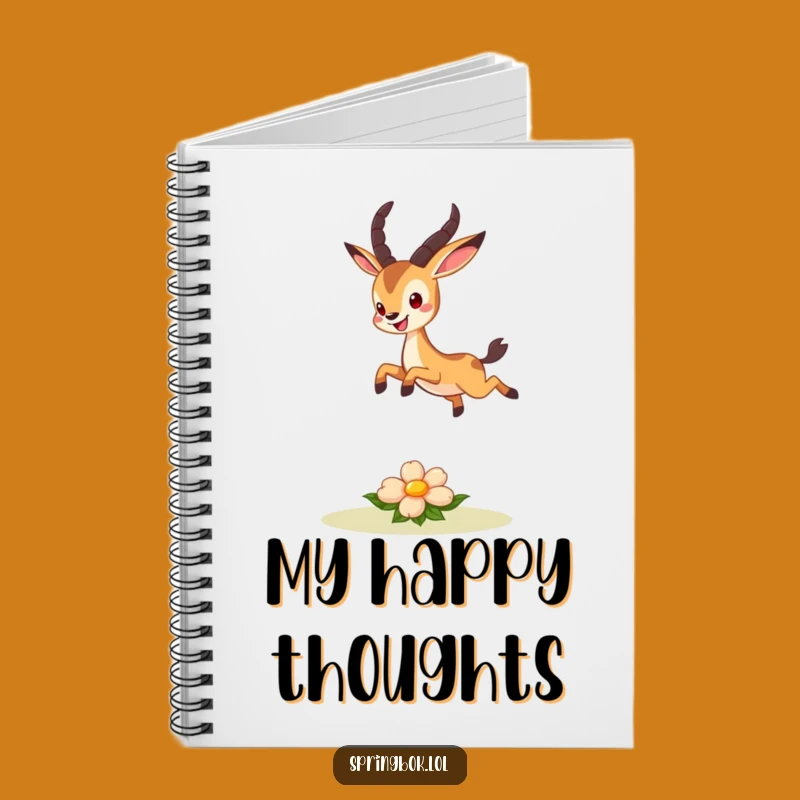 Funny Springbok Notebook: Joyful Garden Notes - Cute Animal Journal