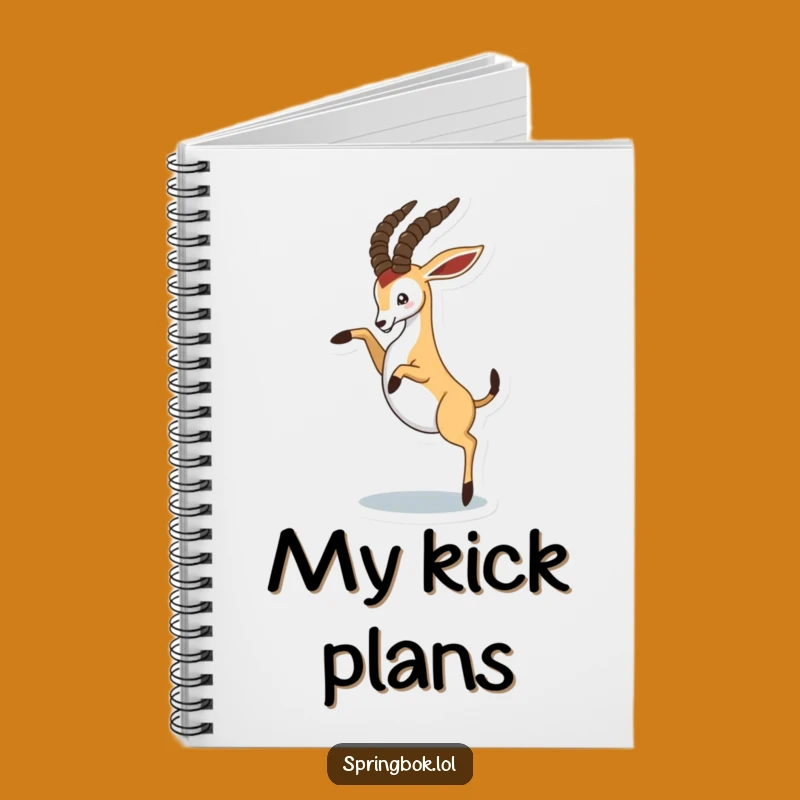 Funny Playful Springbok Notebook - Journal Your Adventures