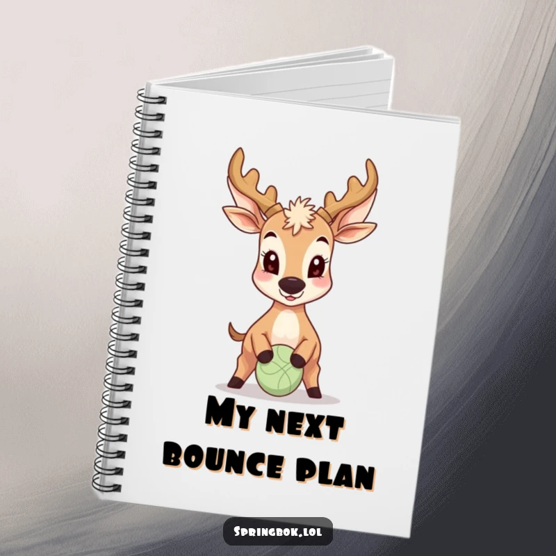 Funny Antelope Notebook: A smiling antelope skillfully balances a small ball on its nose, inspiring creativity and humor on every page.